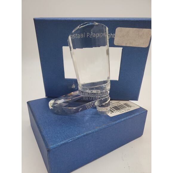 Cowboy Boot Cyrstal Paperweight by Oleg Cassini - Picture 3 of 5